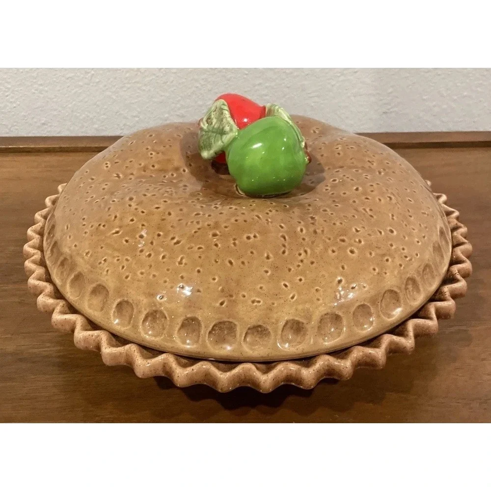 Vintage Country Apple Pie Plate Keeper Made‎ In Japan